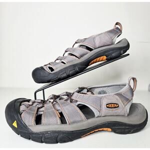 KEEN Newport H2 Water Hiking Trail Sandals Gray Orange Men's Size 9.5 Waterproof